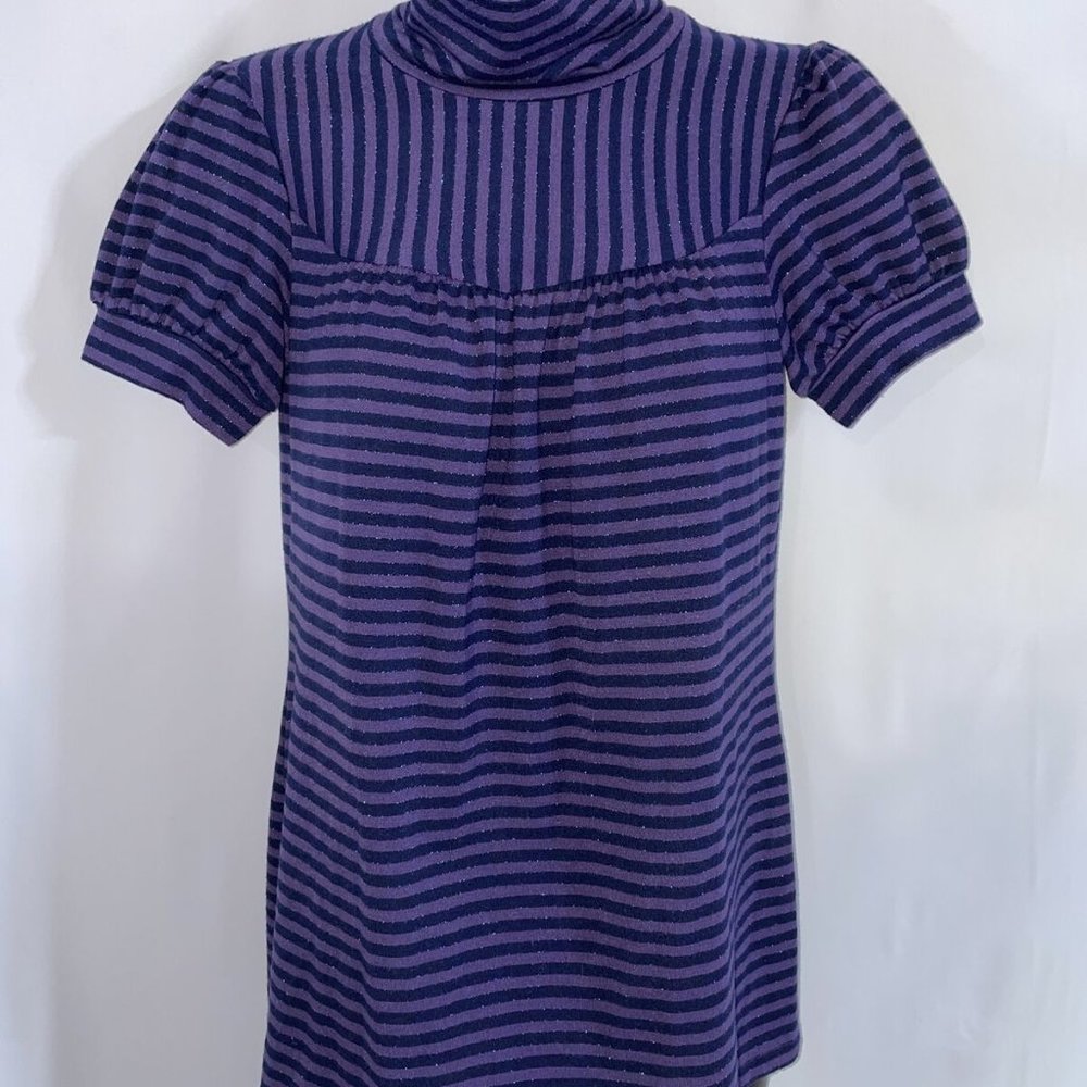 ella moss Women's Striped Top Short Sleeve Size S
